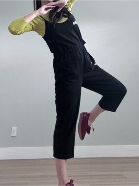 John Richmond Black Cotton Jumpsuit - Size S